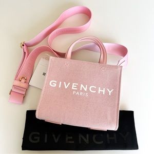 Givenchy Mini G Logo Tote Shopping Bag in Pink NWT